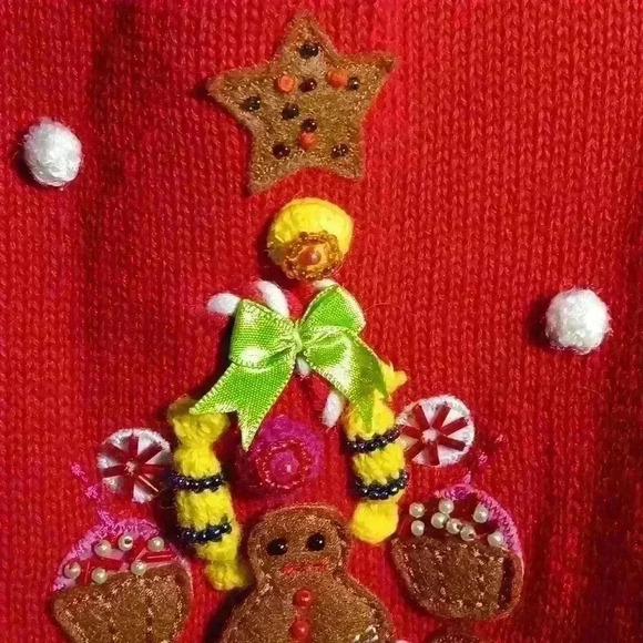 Womens Marisa Christina Christmas sweater L/Xl 3d grannycore - Picture 8 of 10